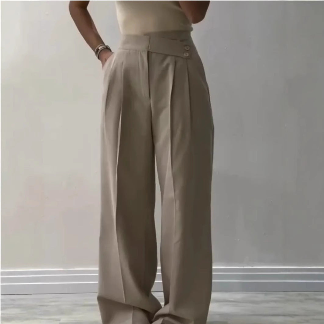 Damen Elegante und weite Bügelfaltenhose Drune