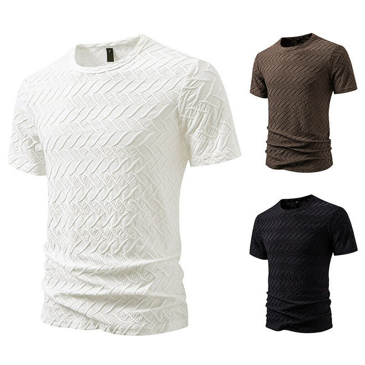 Herren modisches T-Shirt mit strukturiertem Design Drune