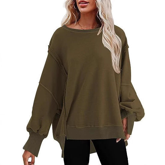 Damen Oversize Sweatshirt mit ballonartigen Ärmeln Drune