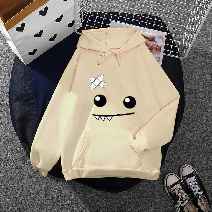 Damen Hoodie mit verspieltem Monster-Design Drune