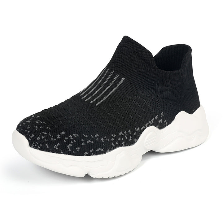 Damen nan atmungsaktiver Strick-Sneaker mit sockenähnlichem Schaft und dämpfender Plateau-Sohle Drune