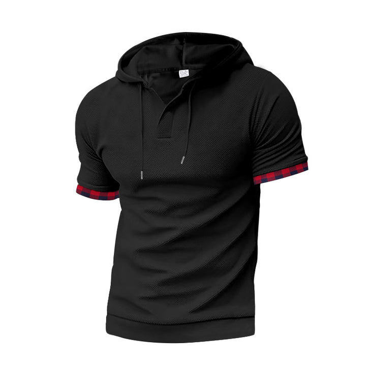 Herren modisches Sportensemble mit kurzer Hose und Kapuzenoberteil Drune