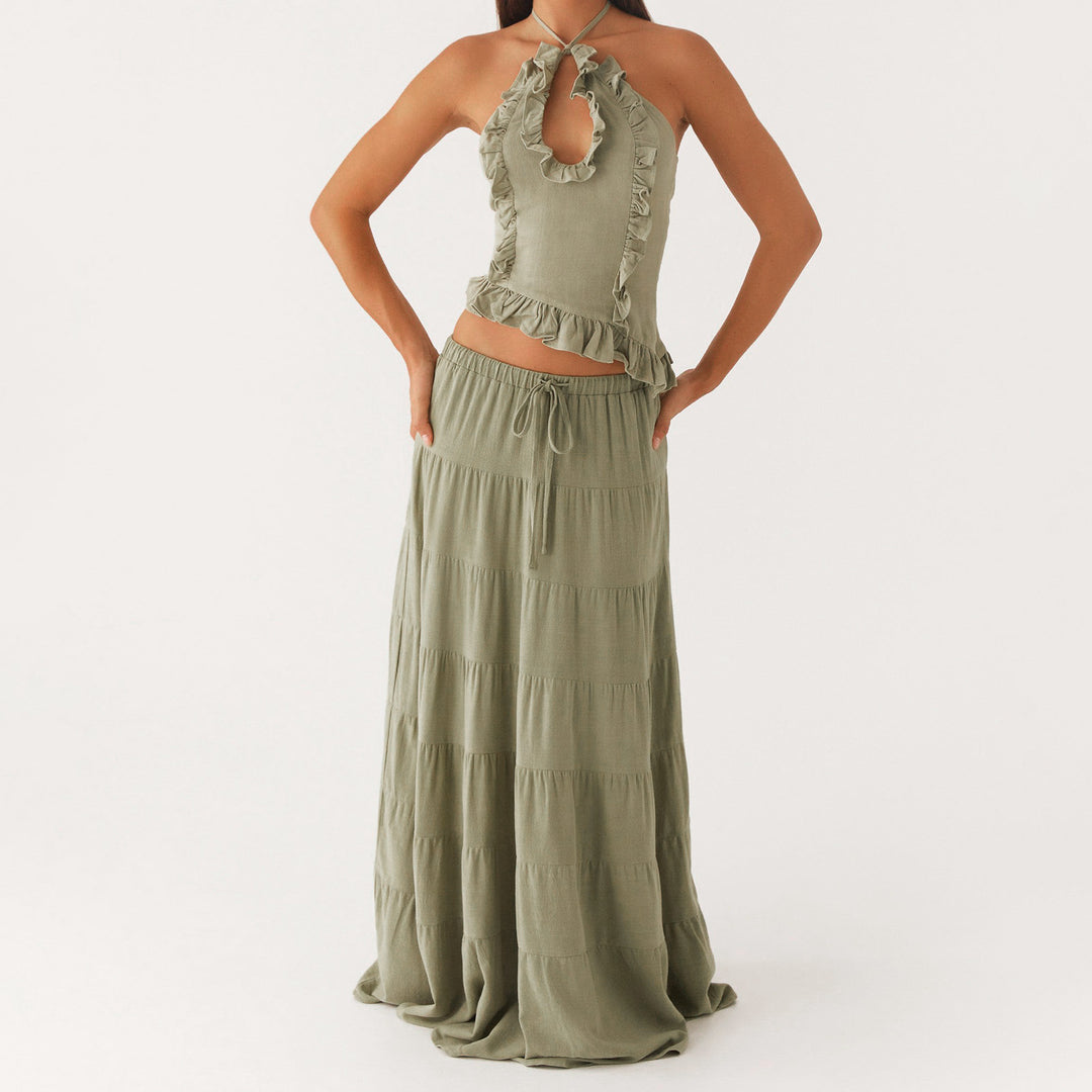 Damen Blusenkleid mit floralen Details Drune