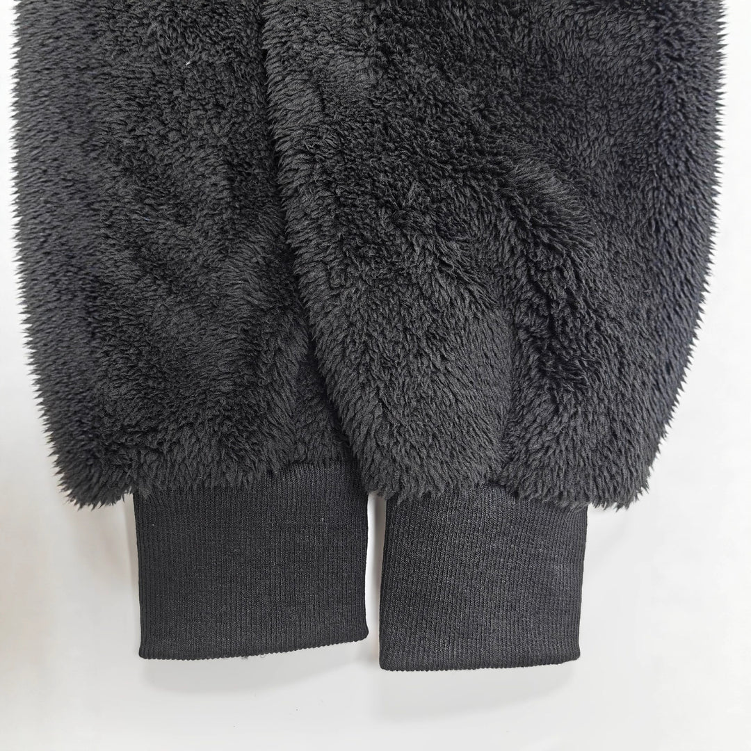 Damen Fleece-Mantel mit Taschen und Kapuze Drune