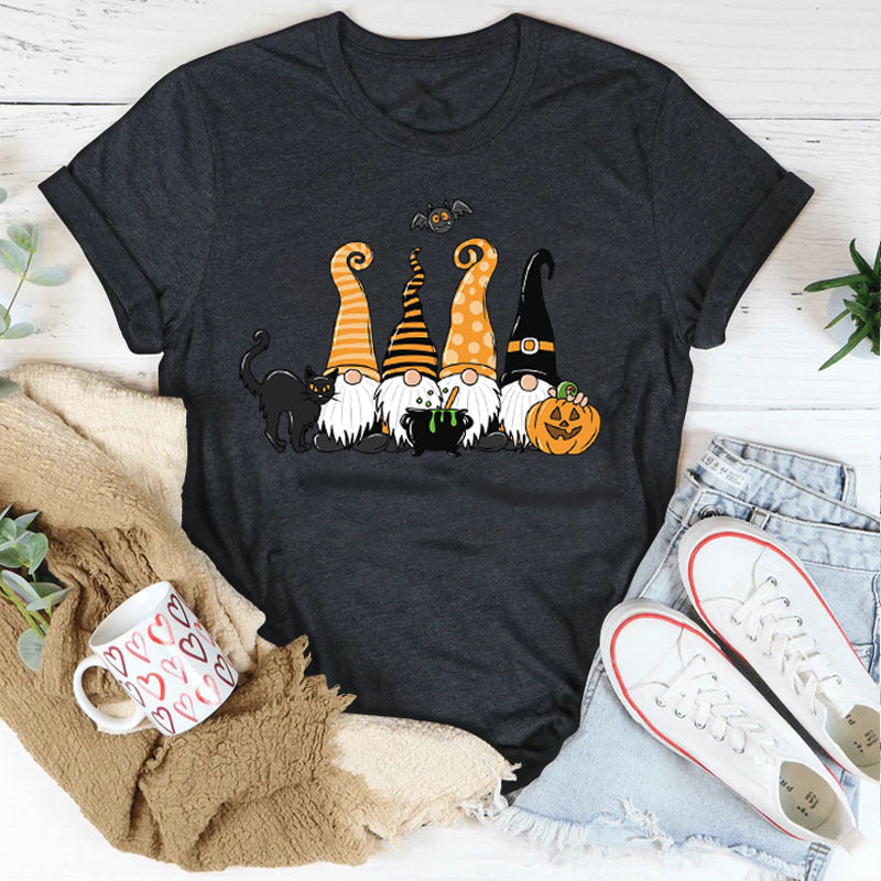 Damen Halloween-Themen Grafik T-Shirt mit verspieltem Wichtel-Design Drune