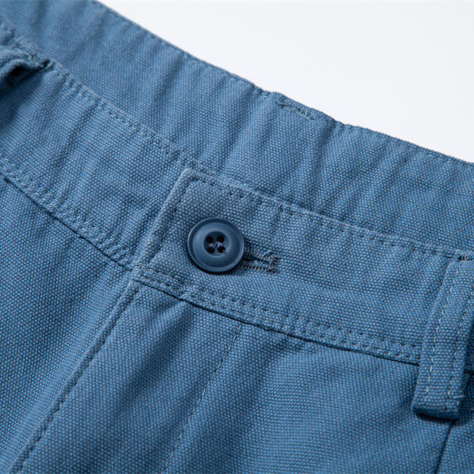 Herren nan robuste Baumwoll-Twill-Bermudahose mit verstärkten Knieeinsätzen und entspannter Passform Drune