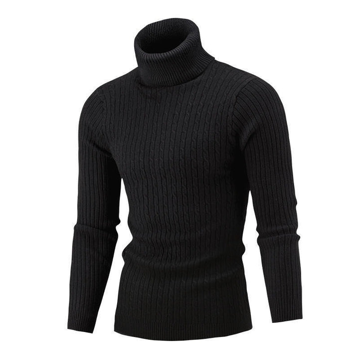 Herren Rollkragenpullover mit strukturiertem Zopfmuster und modernem Schnitt Drune