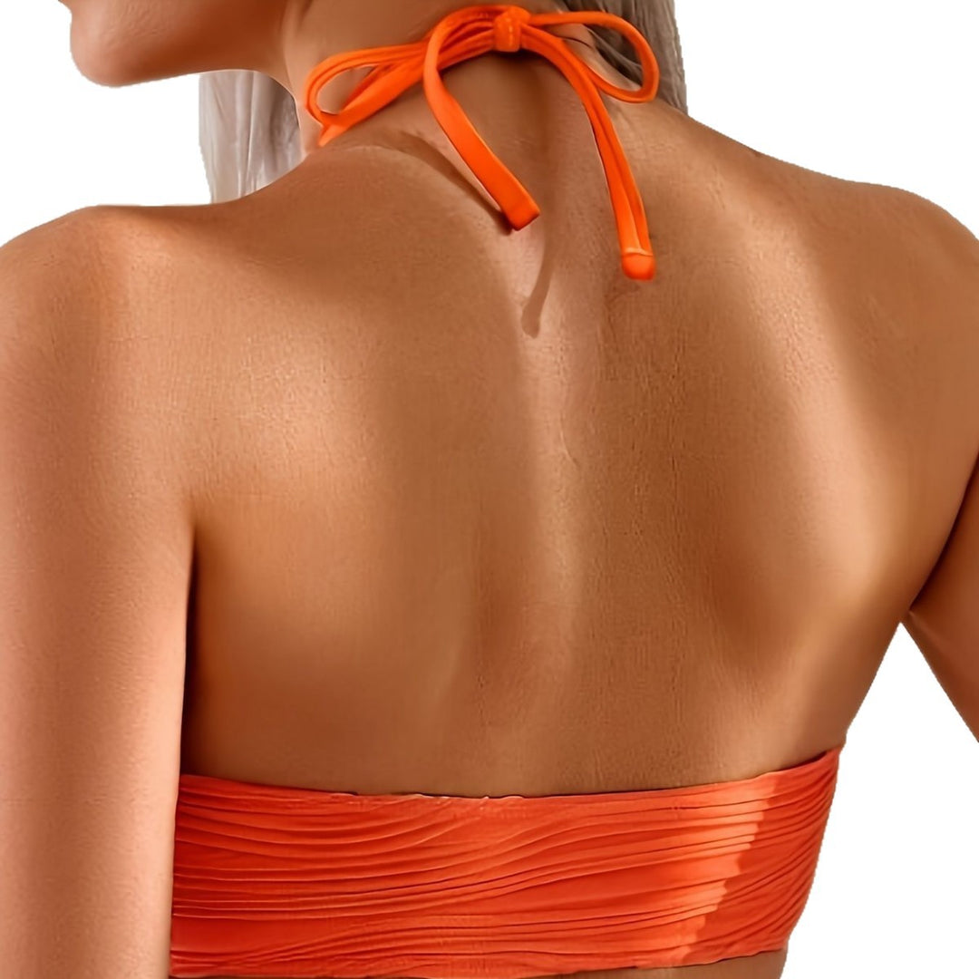 Damen Bandeau-Bikini mit Raffung und Schnürung Drune