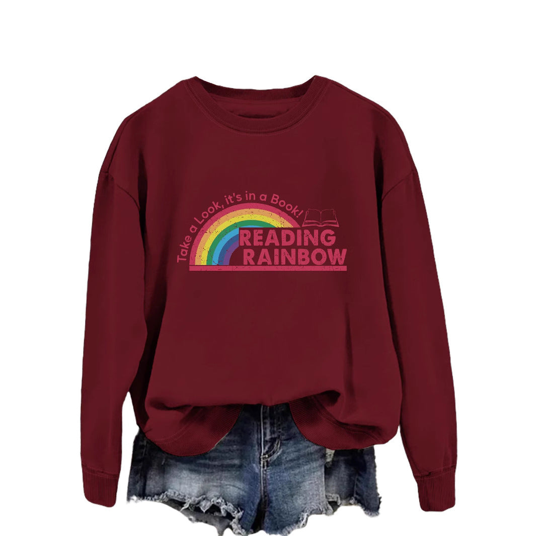 Damen lässiger Sweatshirt mit einzigartigem Druck Drune