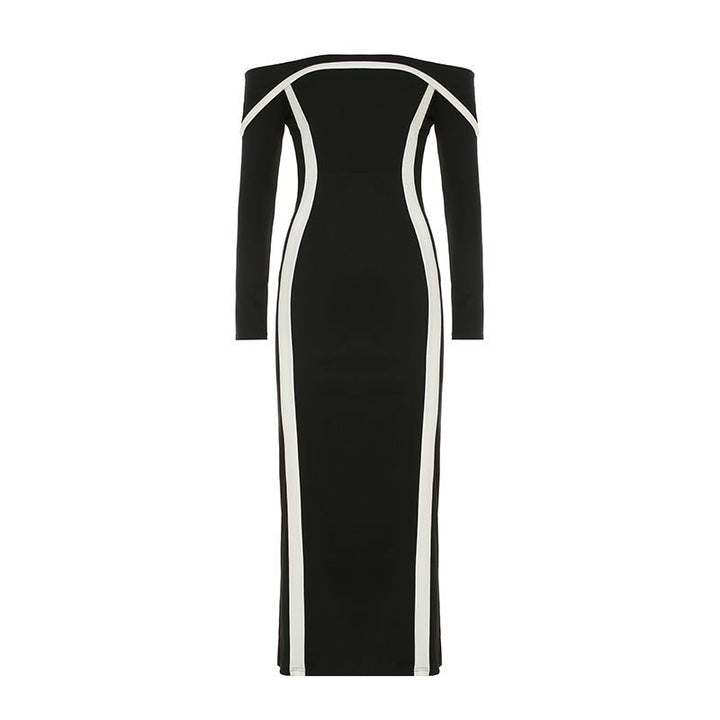 Damen Schickes Abendkleid mit Off-Shoulder Design Drune