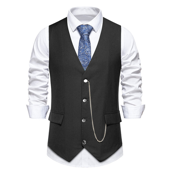Herren elegante Weste mit feinen Details und modernen Akzenten Drune