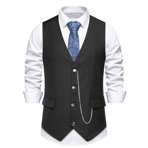 Herren elegante Weste mit feinen Details und modernen Akzenten Drune