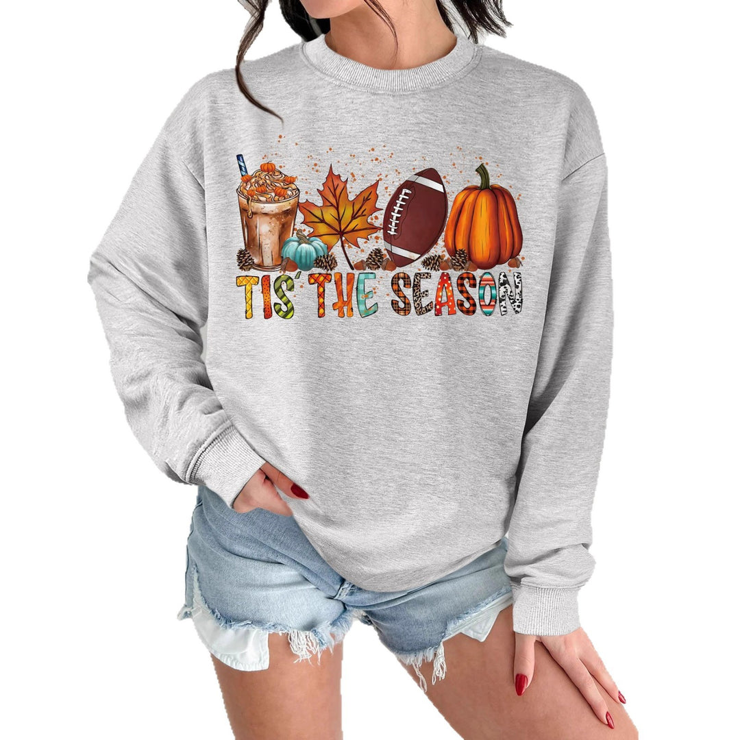Damen Sweatshirt mit herbstlichem Motiv und lässigem Schnitt Drune
