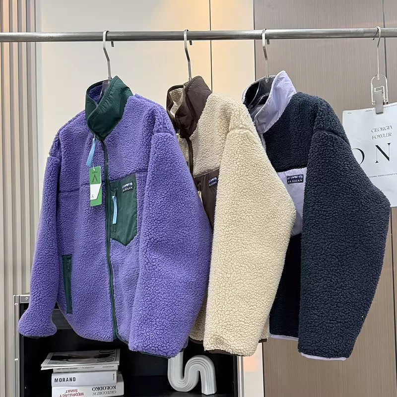 Damen kuschelige Fleecejacke mit praktischen Reißverschluss-Taschen Drune