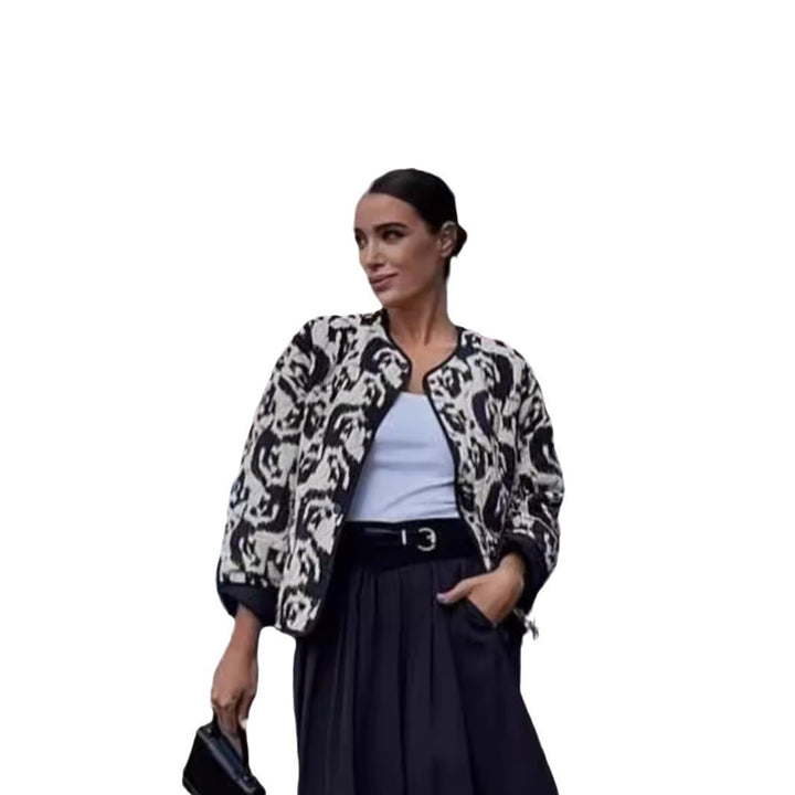 Damen Kariertes Overshirt mit kontrastierenden Details und lässigem Schnitt Drune