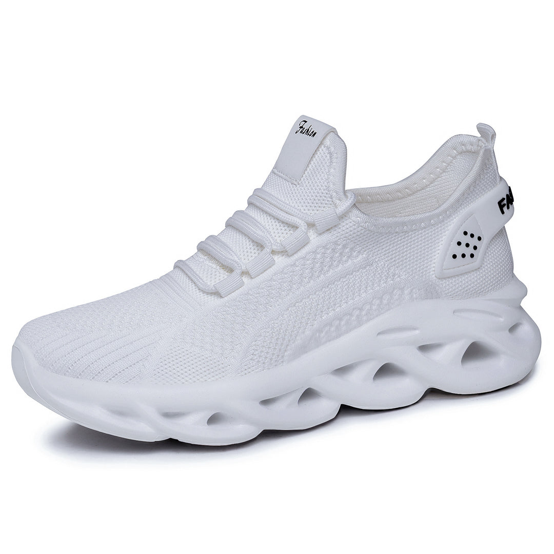Damen nan atmungsaktive Strick-Fit Laufsneaker mit skulpturaler Luftkanal-Plateausohle Drune