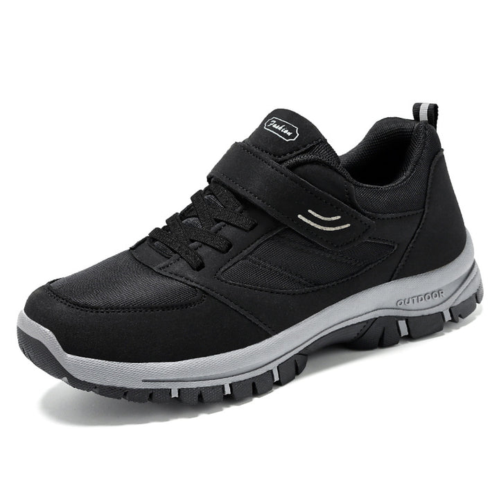 Herren nan robuste Outdoor-Sneaker mit Klettverschluss, atmungsaktivem Strickoberteil und profilierter rutschfester Sohle Drune