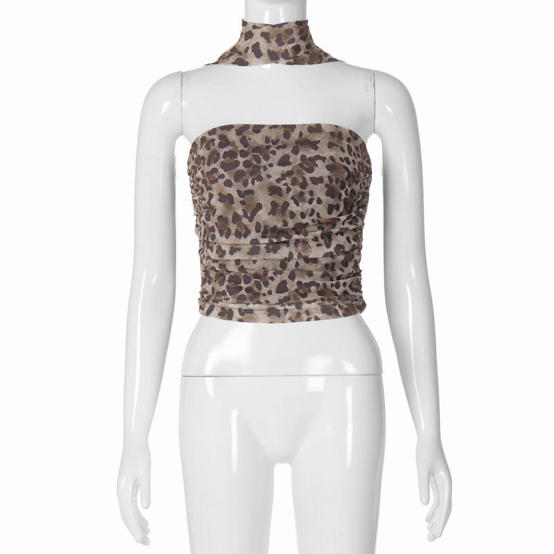 Damen Oberteil mit gerafftem Design und hohem Kragen Drune