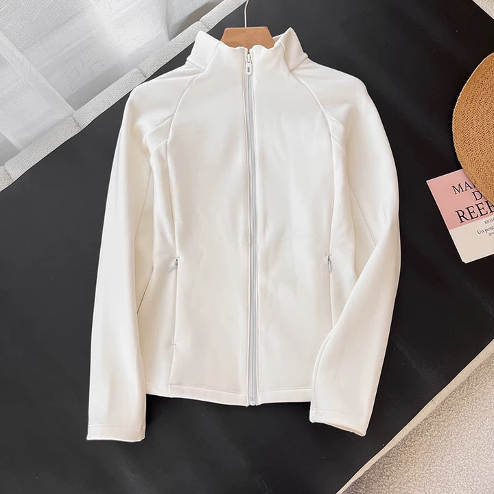 Damen atmungsaktive Sportjacke mit hohem Kragen Drune