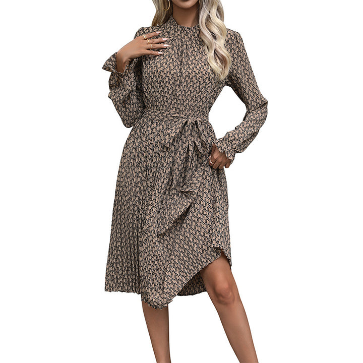 Damen Wickelkleid mit eleganter Raffung und taillierbarem Gürtel Drune