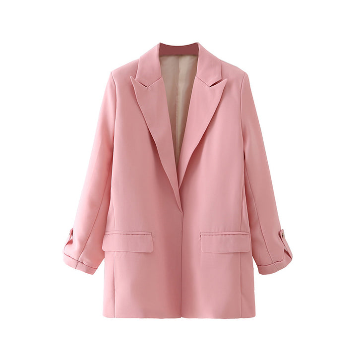 Damen elegante Blazerjacke mit modernem Schnitt und strukturiertem Gewebe Drune