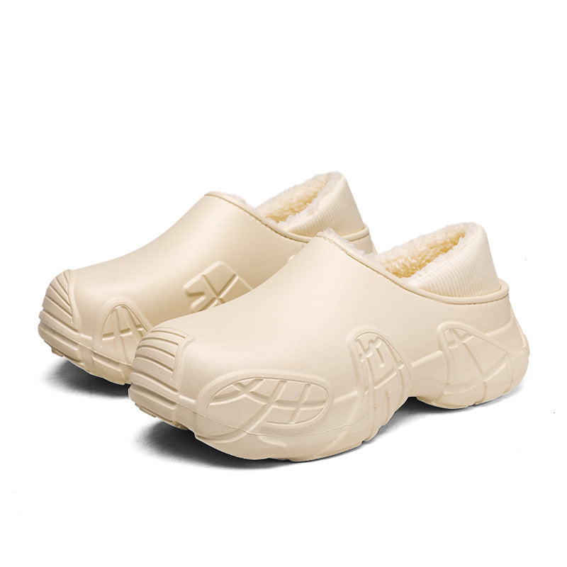 Damen Gemütliche Clogs mit flauschigem Innenfutter und rutschfester Sohle Drune