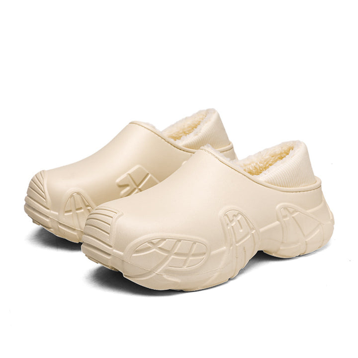 Damen Gemütliche Clogs mit flauschigem Innenfutter und rutschfester Sohle Drune