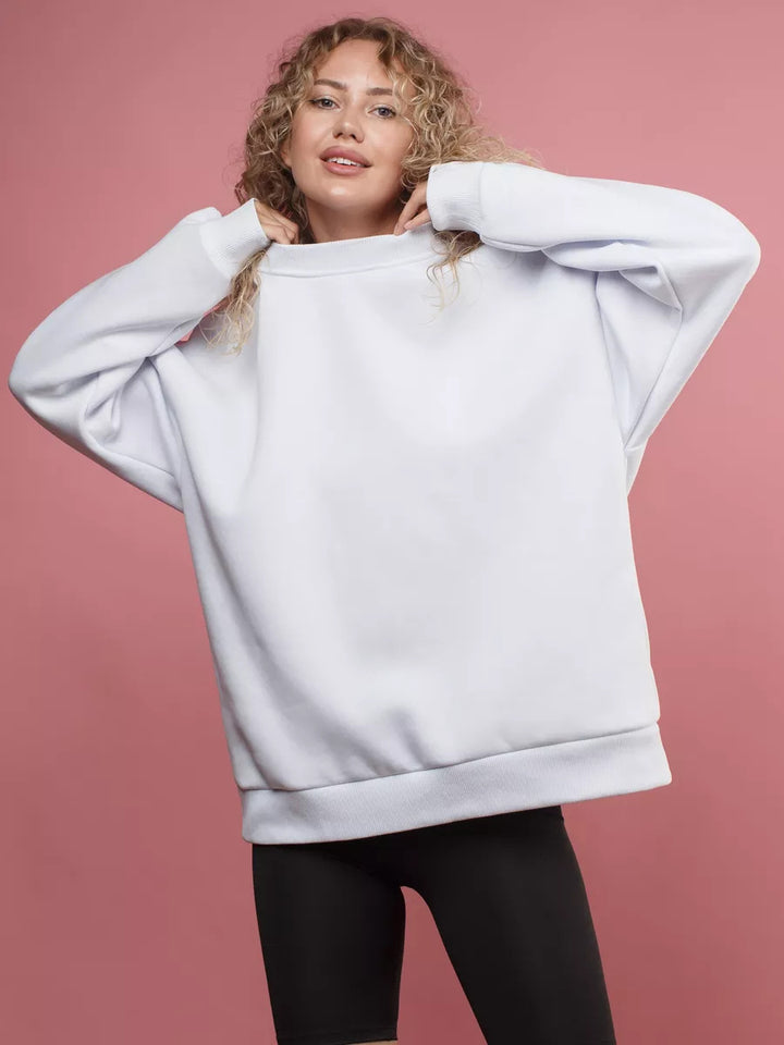 Damen oversized Sweatshirt mit lässigem Schnitt und breiten Ärmeln Drune