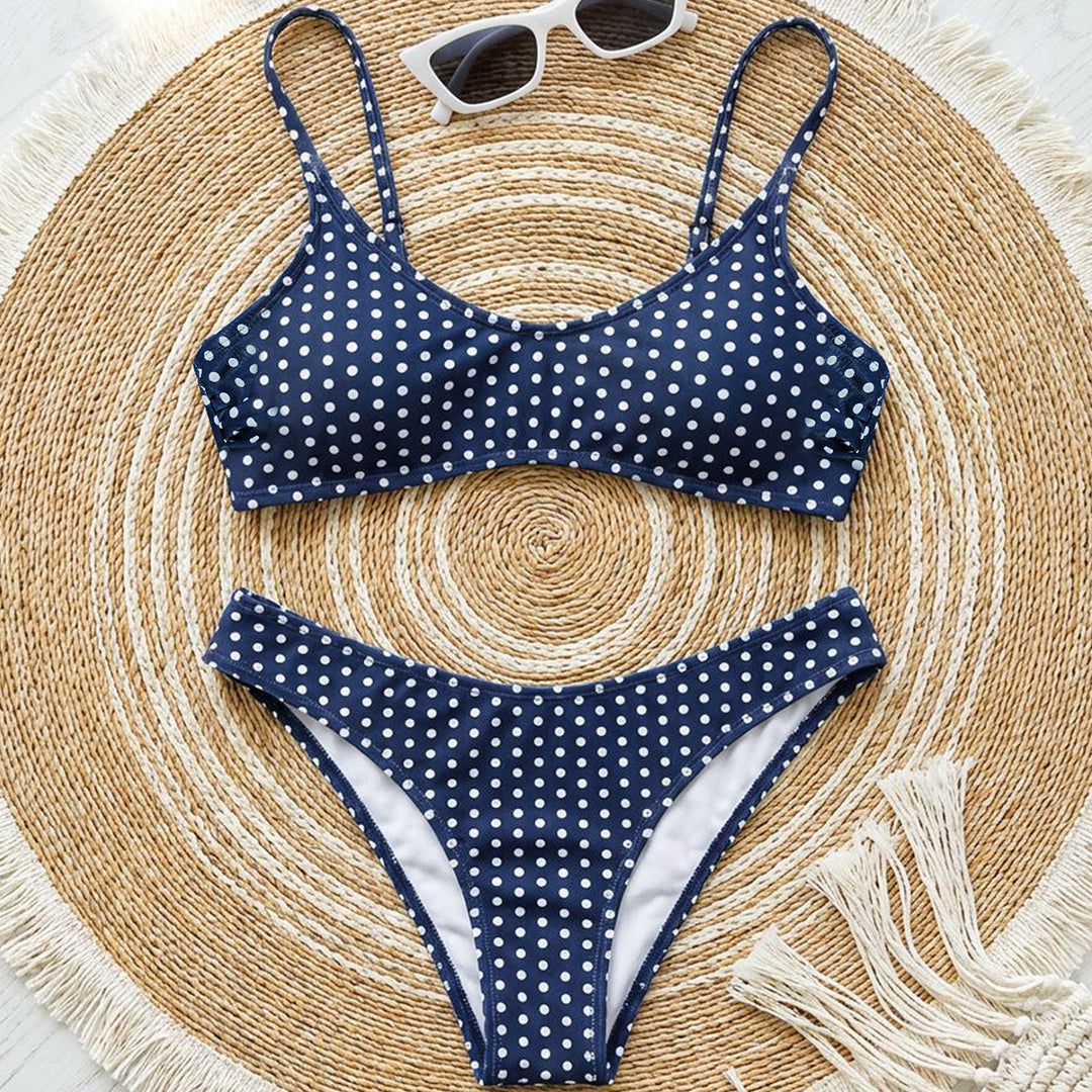 Damen Triangel-Bikini mit verspieltem Pünktchen-Design Drune
