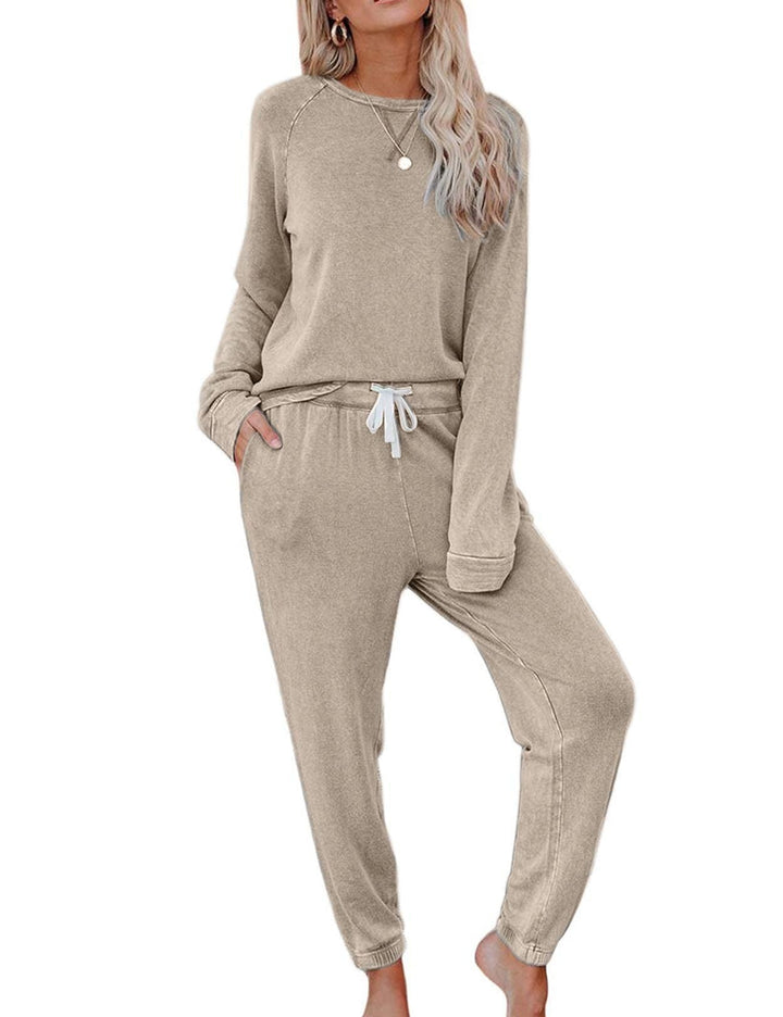 Damen Bequemes Lounge-Set mit schickem Oversized-Pullover und entspannender Hose Drune