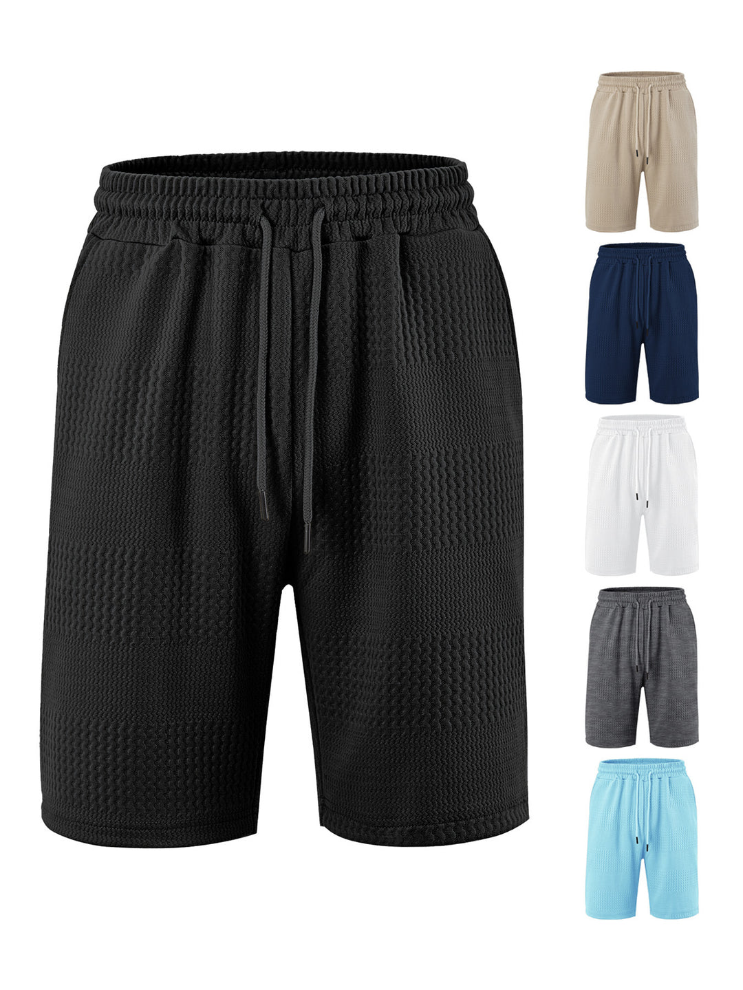 Herren Sportliche Kurze Hosen mit innovativer Textur und elastischem Bund Drune
