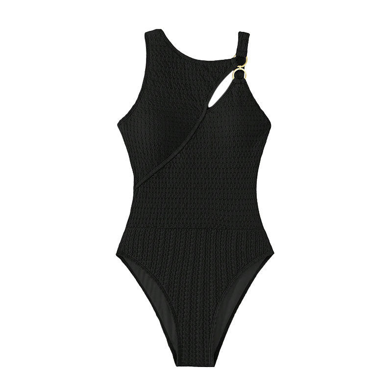 Damen Einteiler Badeanzug mit innovativem Cut-Out und strukturiertem Design Drune