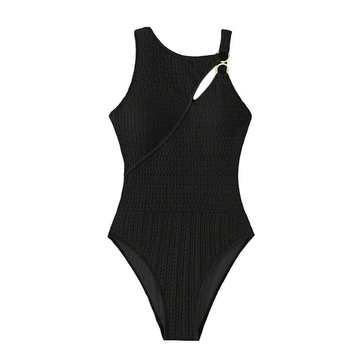 Damen Einteiler Badeanzug mit innovativem Cut-Out und strukturiertem Design Drune
