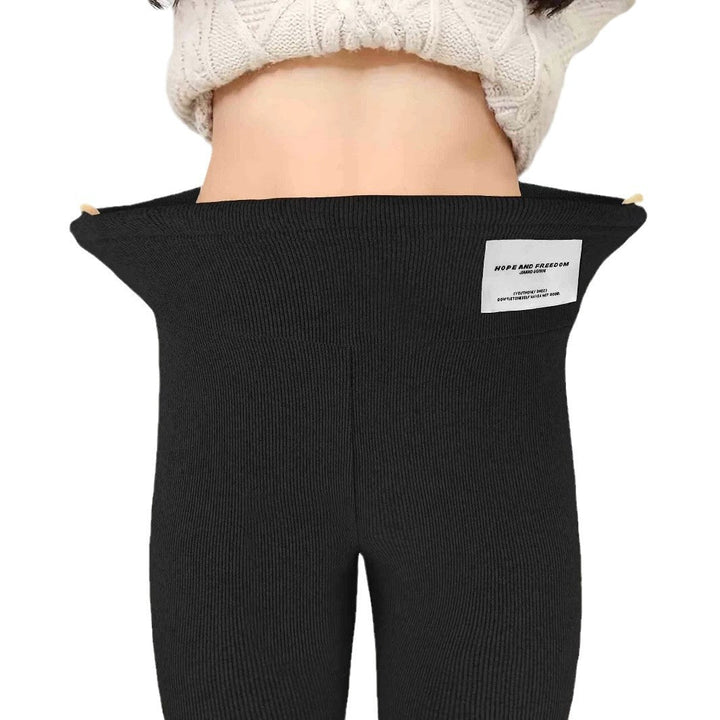 Drune | Hochwertige Ripp-Leggings mit hohem Bund und dekorativem Design