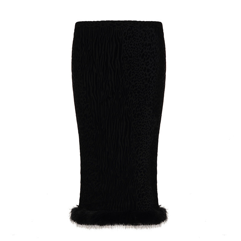 Damen nan kurze Samtjacke mit luxuriösem Kunstfellbesatz an Kragen Saum und Ärmeln Drune