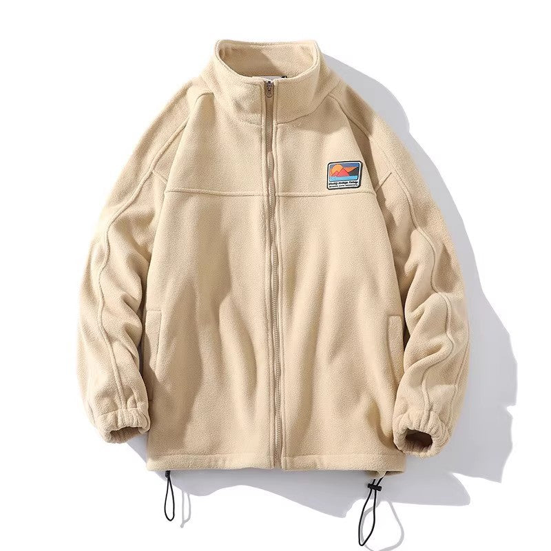 Herren Fleecejacke mit hohem Kragen und praktischen Taschen Drune