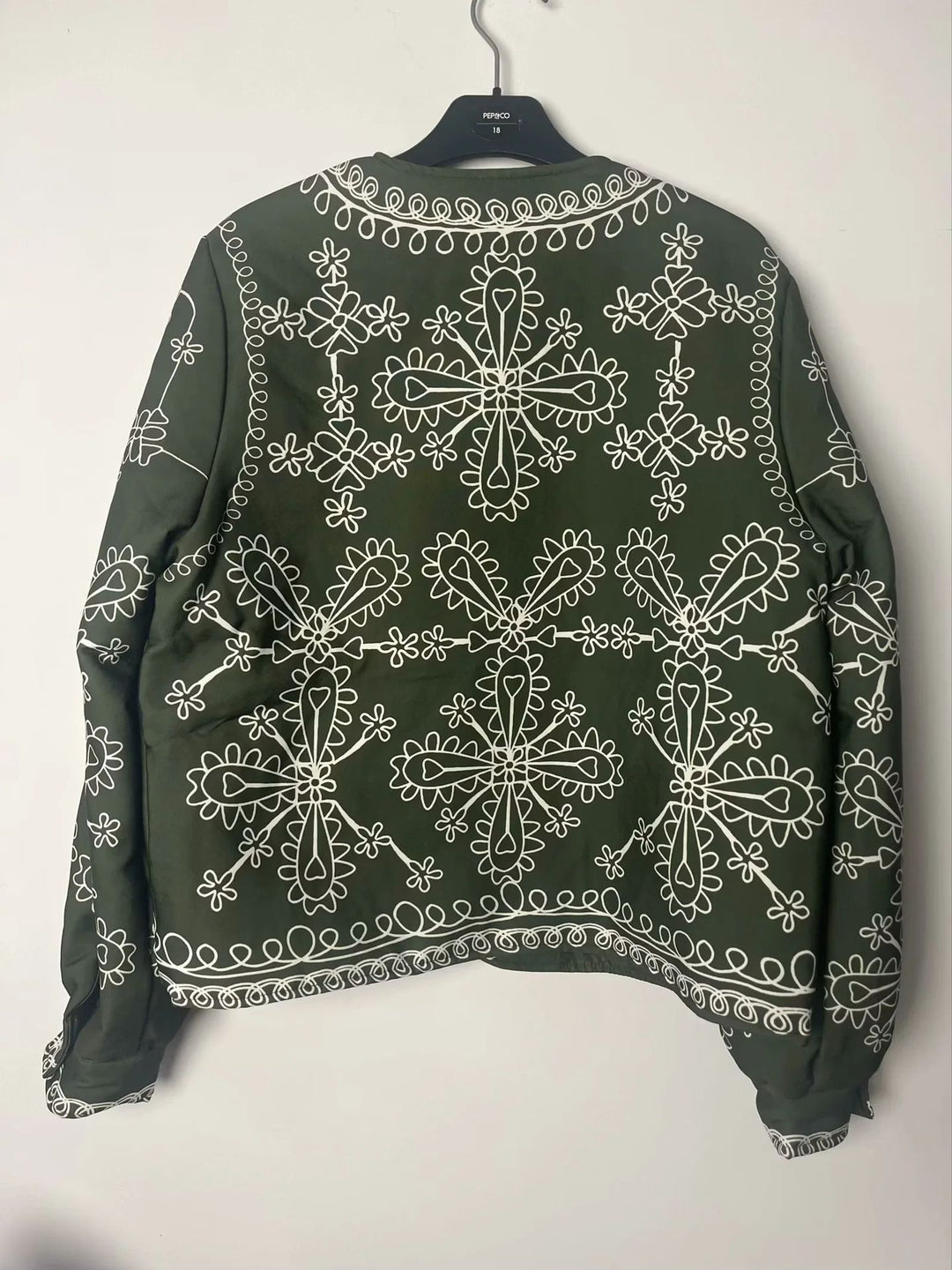 Damen gestickte Jacke mit floralem Design und modernem Schnitt Drune
