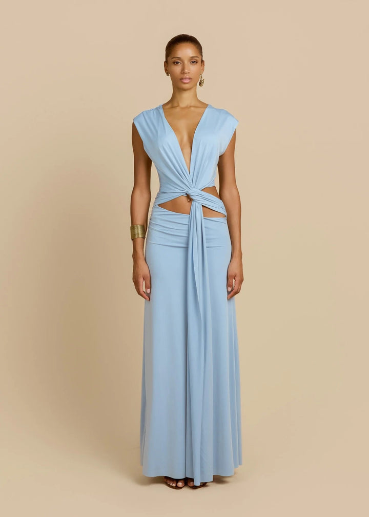 Damen Maxikleid mit raffiniertem Wickeldetail Drune