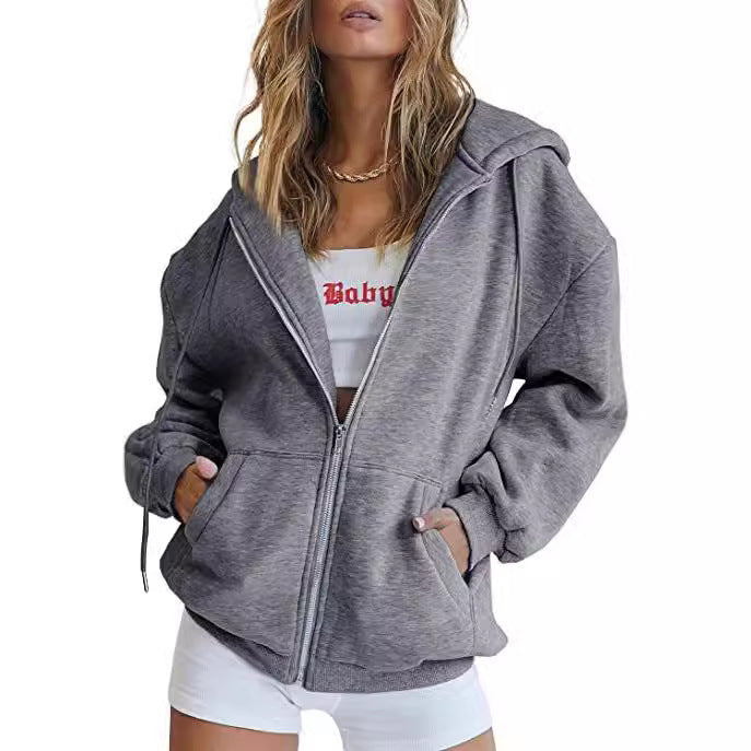 Damen Oversized Kapuzenjacke Drune