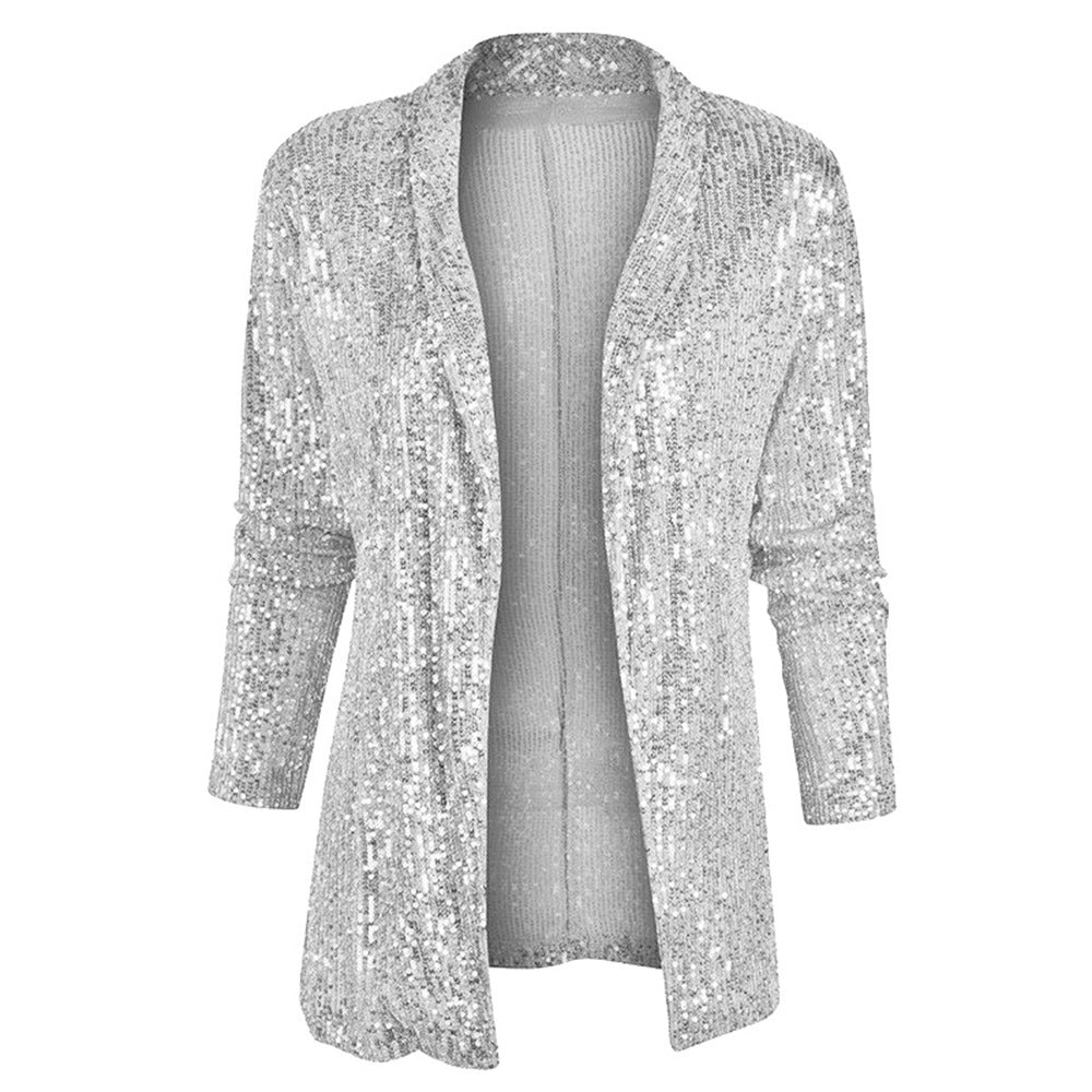 Damen Glamouröser Pailletten-Blazer Drune