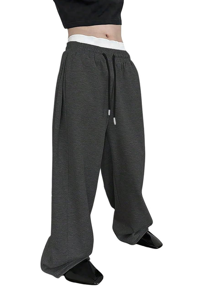 Unisex nan lässige Oversize Jogginghose mit elastischem Bund und Kordelzug Drune