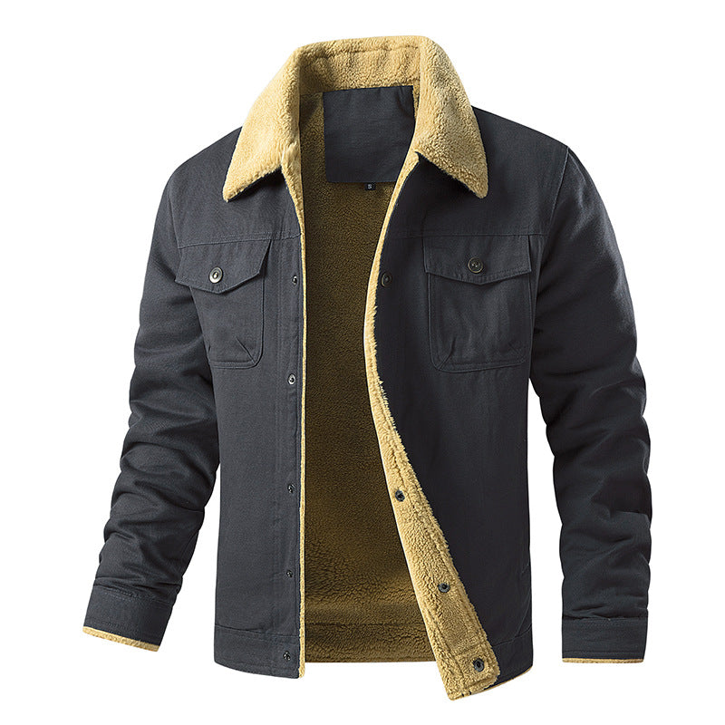 Herren gefütterte Utility-Jacke mit Teddyfutter Drune