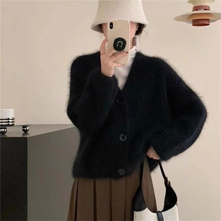 Damen kuscheliger Strickcardigan mit einzigartig weichem Material und praktischem Knopfverschluss Drune