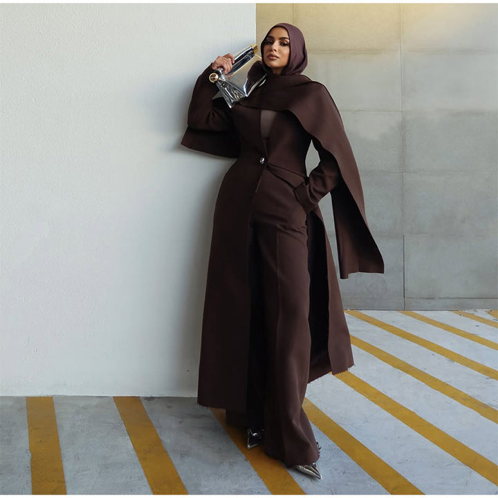 Damen elegante Couture-Jacke mit drapiertem Design Drune