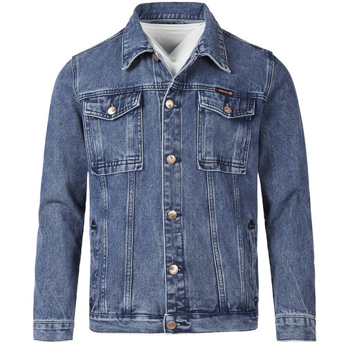 Herren Jeansjacke im modernen Slim-Fit Design mit praktischen Taschen und robusten Nieten Drune