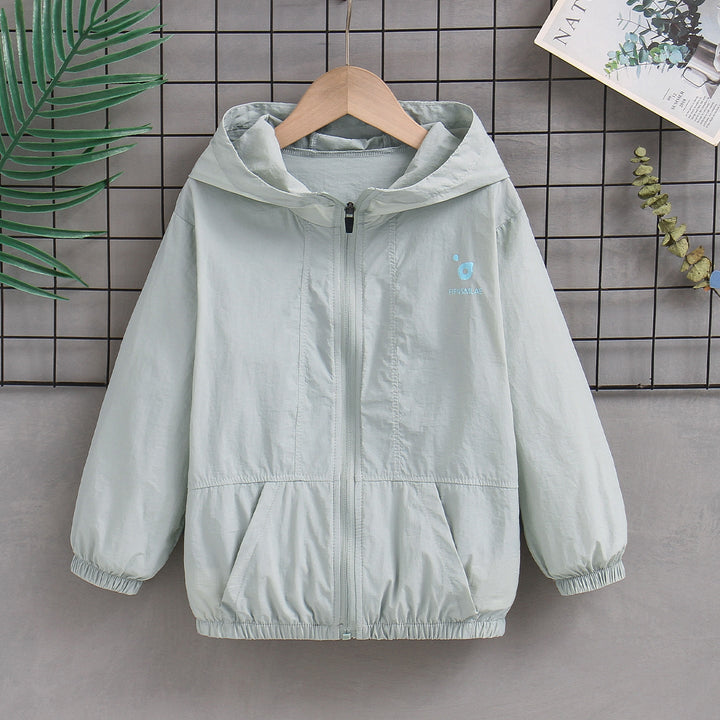 Damen nan ultraleichte Windbreaker Jacke mit Kapuze und elastischen Bündchen Drune