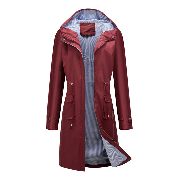 Damen winddichte Freizeitjacke mit praktischen Kordelzügen und Innenfutter Drune