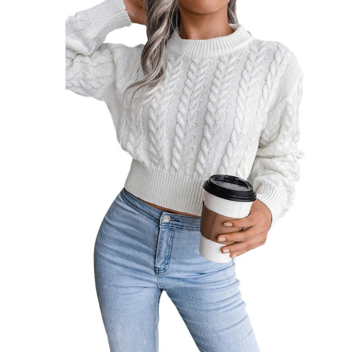 Damen Grobstrickpullover mit strukturiertem Zopfmuster und tailliertem Schnitt Drune