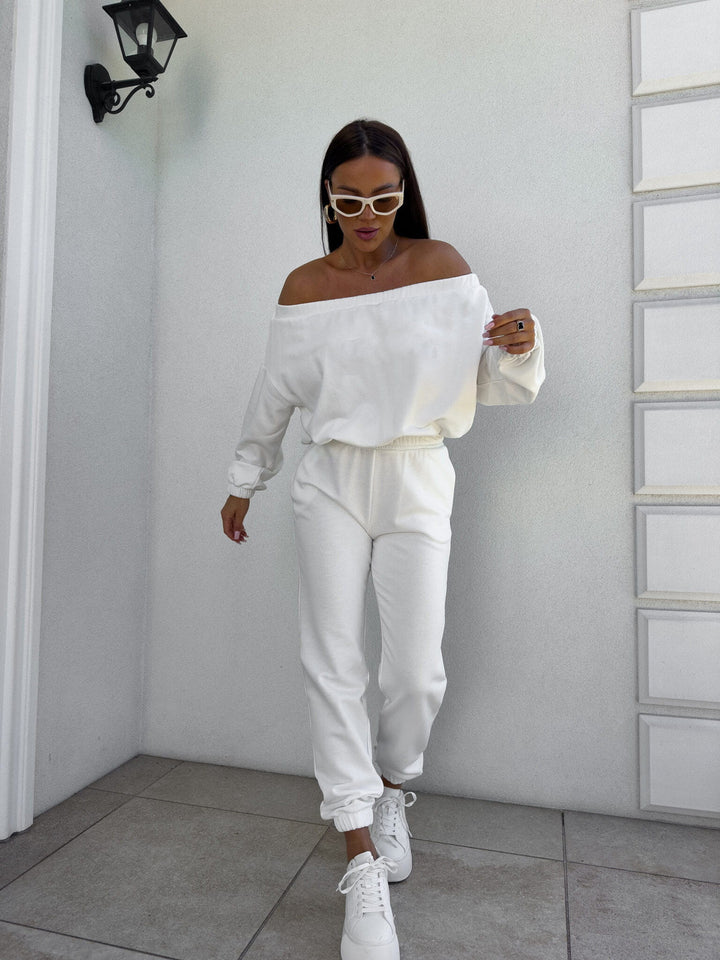 Damen Off-Shoulder Freizeitanzug Drune