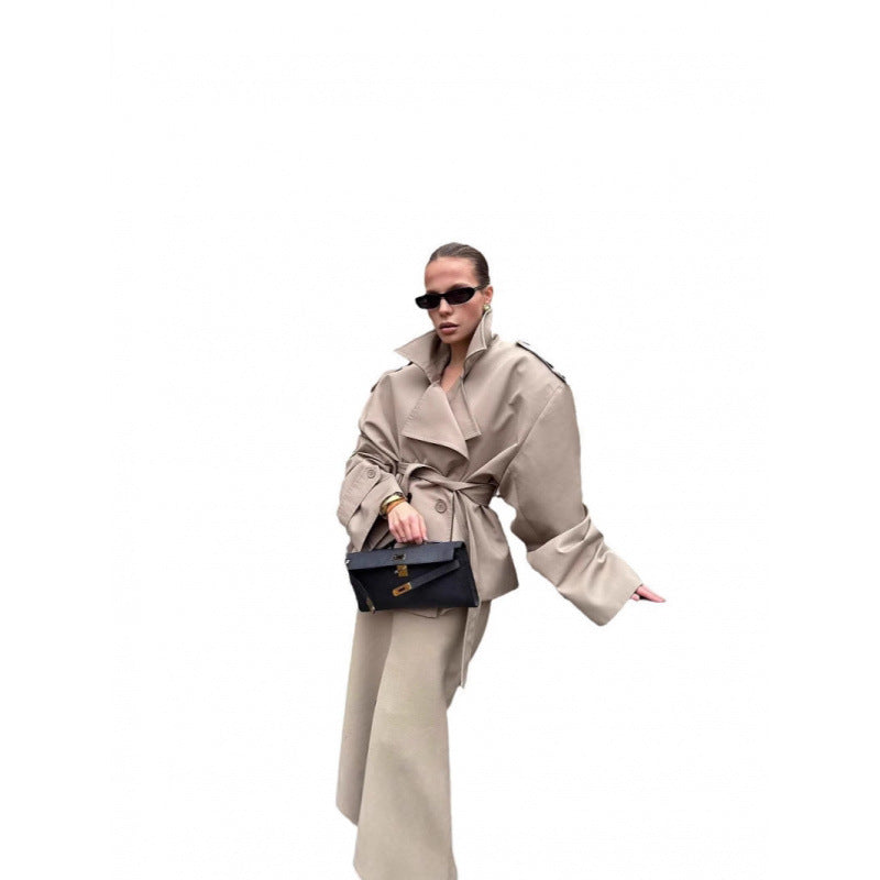 Damen Übergröße Trenchcoat Drune